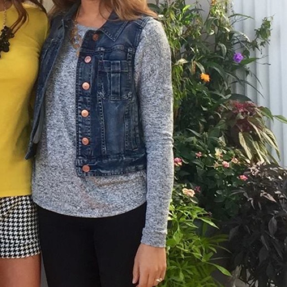 Express denim vest
